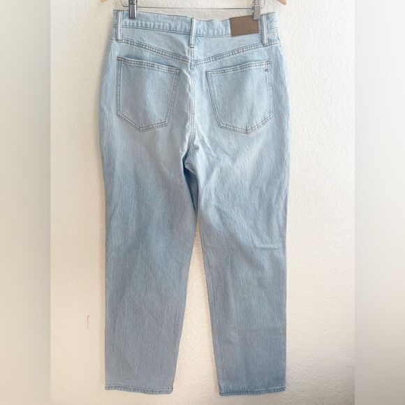 Madewell The Perfect Vintage Straight Jean in Danby light blue Wash rips NWT 29 - Picture 5 of 9